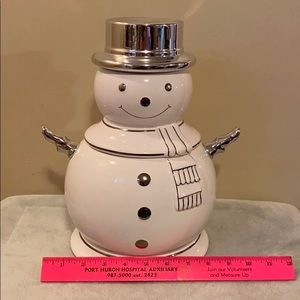 Slatkin &co snowman cookie jar2009 signed limited